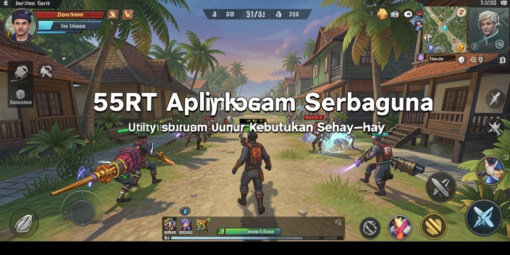 Screenshot utama 55RT menampilkan antarmuka aplikasi yang sederhana dan informatif.