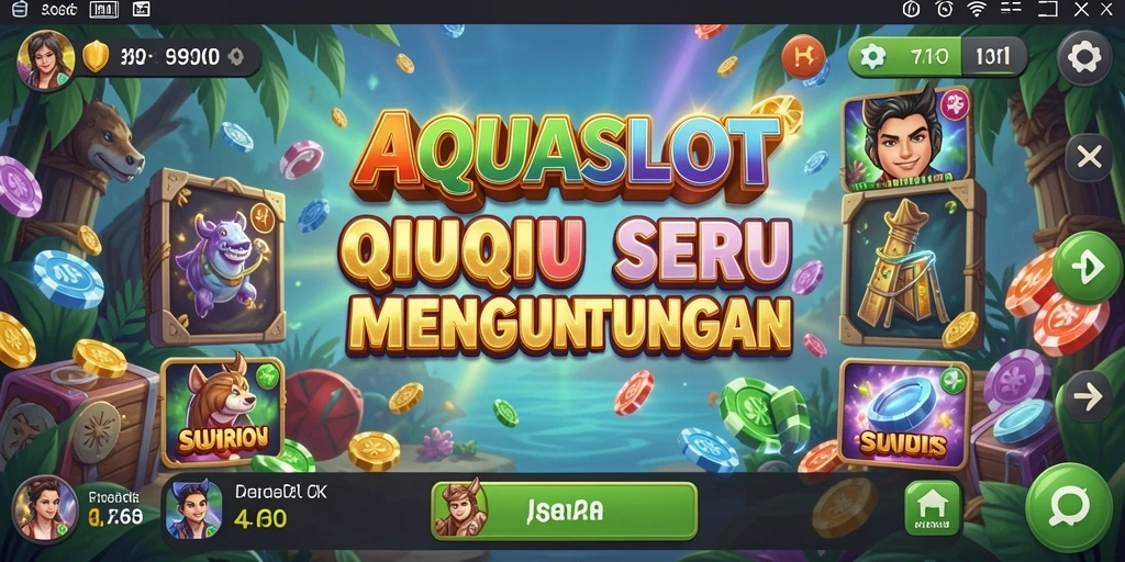 Screenshot menampilkan gameplay seru QiuQiu AQUASLOT.