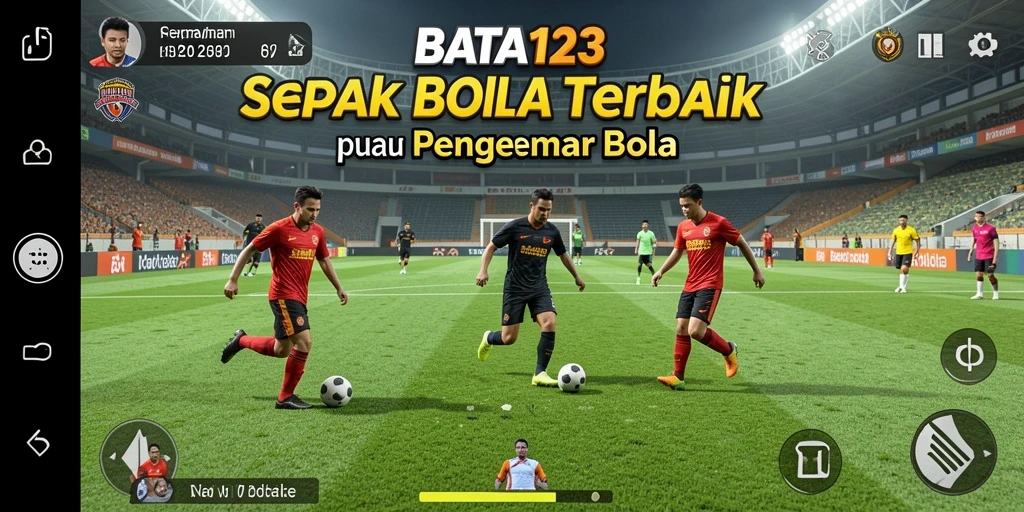 Tampilan gameplay <strong>BATA123</strong> yang mendebarkan dengan aksi sepak bola nyata.