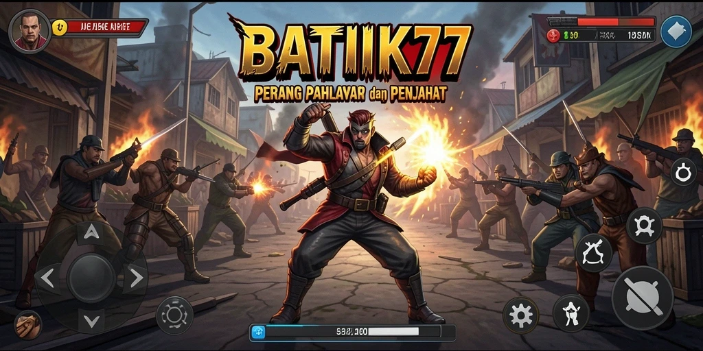 Screenshot menunjukkan aksi intens dalam game BATIK77 dengan grafis menakjubkan.