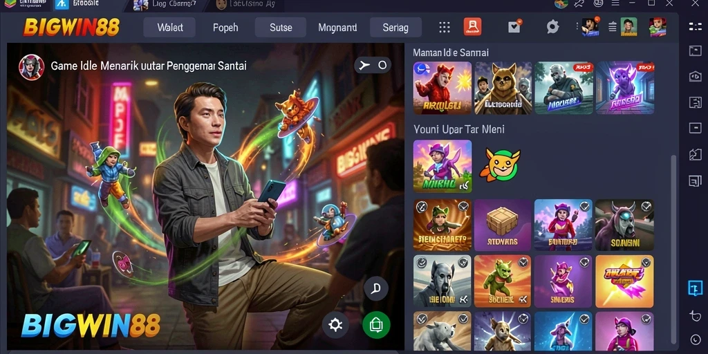 Screenshot gameplay menunjukkan aksi menarik dalam game Idle.