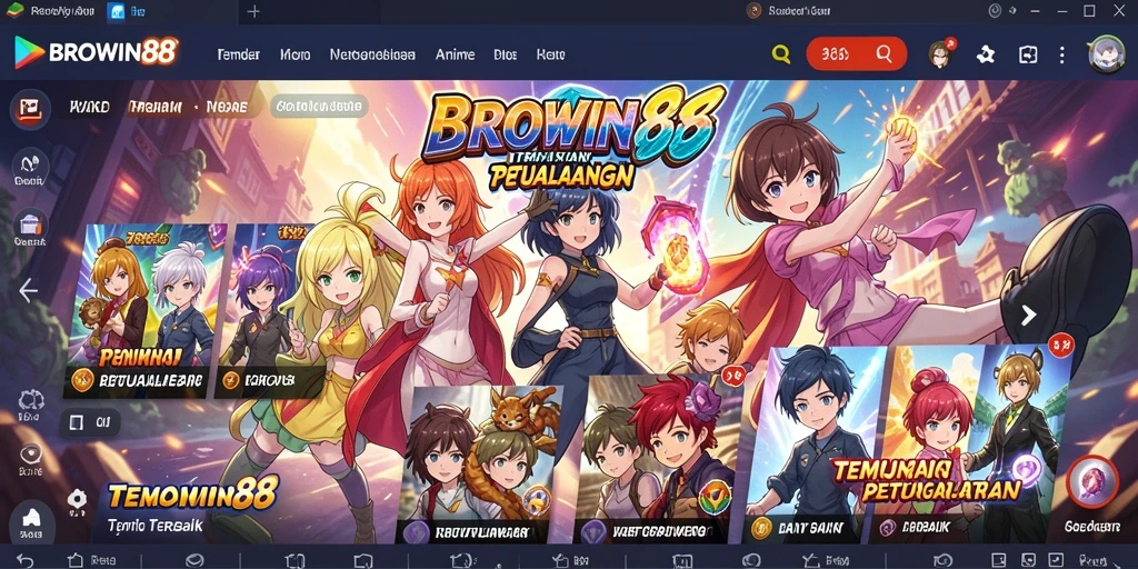 Tangkapan layar BROWIN88 menunjukkan pertempuran karakter anime yang mendebarkan.
