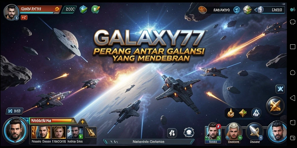 Screenshot menunjukkan aksi seru dalam pertempuran galaksi.
