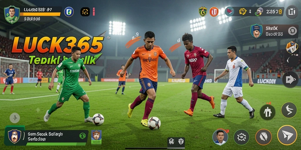 Tampilan menarik dari gameplay sepak bola di LUCK365.