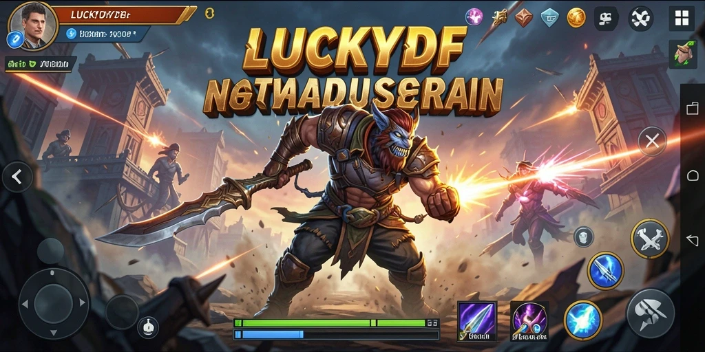 Tampilan gameplay seru LUCKYDF dengan aksi mendebarkan.
