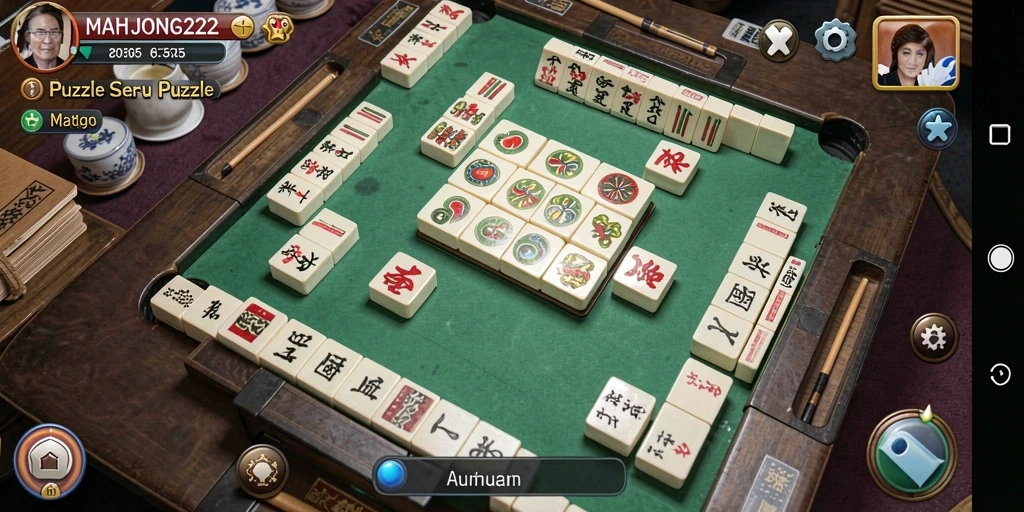 Tampilan utama gameplay MAHJONG222 yang menarik dan menantang.