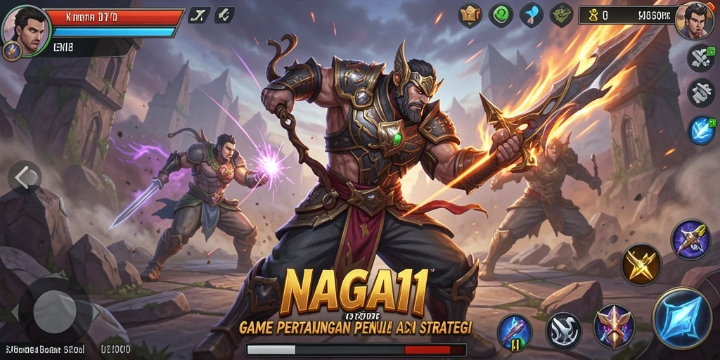 Tangkapan layar menunjukkan aksi pertarungan intens dalam NAGA11.