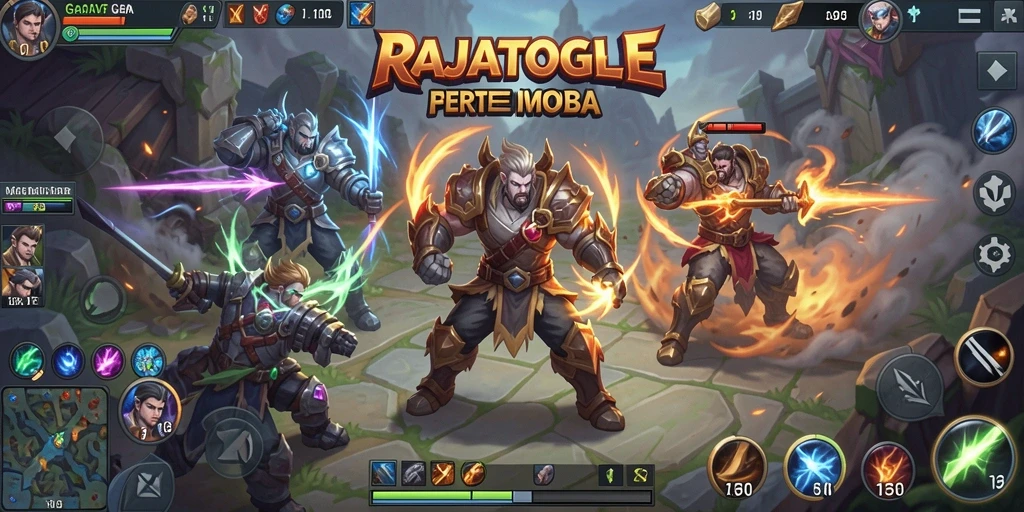 Screenshot gameplay MOBA RAJATOGEL yang mengesankan.