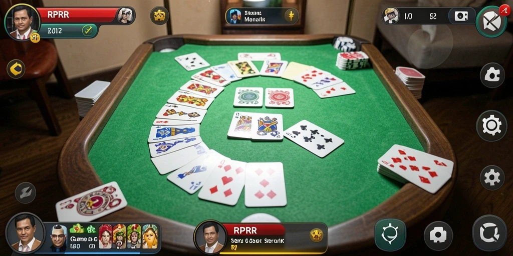Gameplay seru RPRR menunjukkan keasyikan bermain gaple.