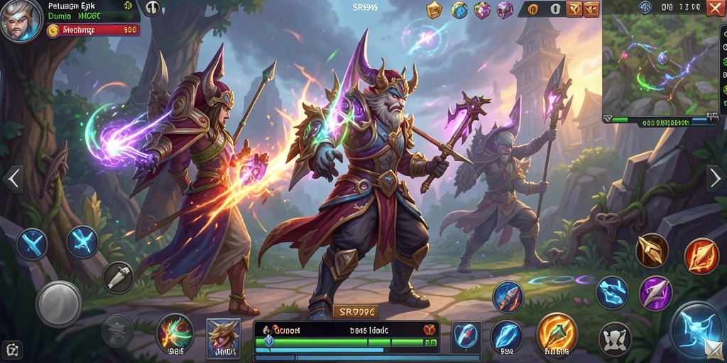 Tangkapan layar gameplay SR996 menunjukkan pertempuran epik dan grafis yang menawan.